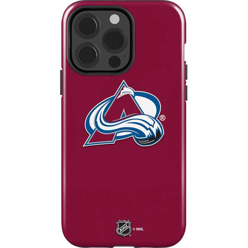 NHL Colorado Avalanche Solid Background iPhone 15 Pro Impact Case